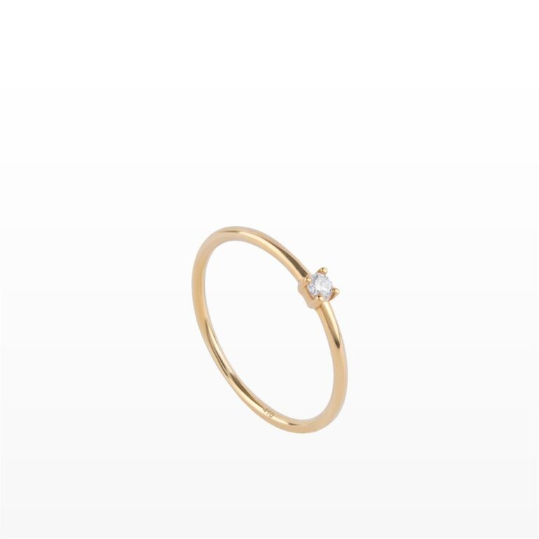 [V001] Nhẫn Kim cương tự nhiên 2.0-2.1ly trơn vàng 416 V001